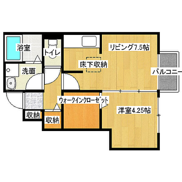 兵庫県姫路市飾磨区西浜町1丁目(賃貸アパート1LDK・1階・33.66㎡)の写真 その2