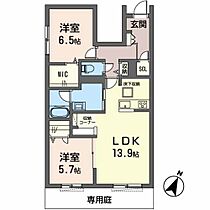 兵庫県姫路市岡町（賃貸マンション2LDK・1階・67.83㎡） その2