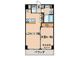 レグルス 1LDKの間取図画像