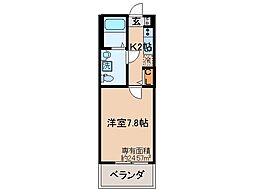 Roadmade 1Kの間取図画像