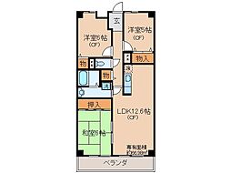 大翔第二ビル 3LDKの間取図画像