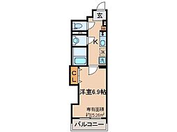 ピースハウス 1Kの間取図画像