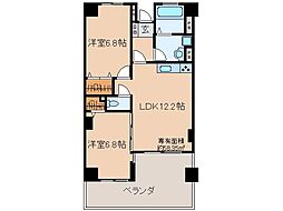 エバー・グリーン宇治 2LDKの間取図画像