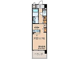ソレアード小柳 ワンルームの間取図画像