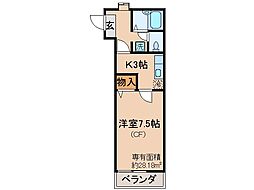 アテッサ京都A 1Kの間取図画像