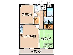 ラフィーネ山科 2LDKの間取図画像