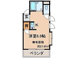 メゾン竹田 ワンルームの間取図画像