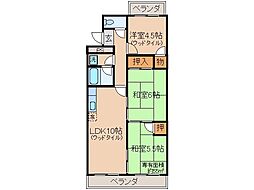 サンパレス 3LDKの間取図画像