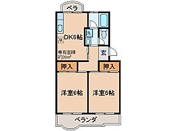 メゾン小野 2DKの間取図画像
