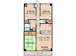 エクラ丹波橋 3LDKの間取図画像