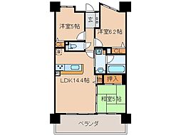 パデシオン六地蔵ザ・タワーレジデンス 3LDKの間取図画像
