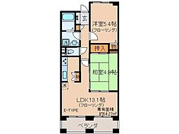 パインフィールド洛東 2LDKの間取図画像