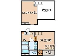 淀ヒルズ 1Kの間取図画像