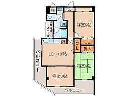 大翔第一ビル 3LDKの間取図画像