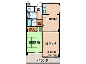 京都府京都市山科区西野岸ノ下町（賃貸マンション2LDK・2階・54.79㎡） その2