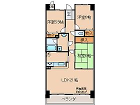 京都府久世郡久御山町大橋辺（賃貸マンション3LDK・3階・84.41㎡） その2