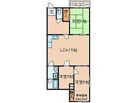 京都府京都市山科区大塚中溝（賃貸マンション3LDK・2階・49.50㎡） その2