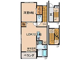 京都府京都市伏見区向島中島町（賃貸アパート1LDK・3階・53.33㎡） その2