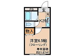 京阪宇治線 六地蔵駅 徒歩1分の賃貸マンション 3階1Kの間取り