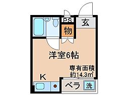 京阪本線 伏見桃山駅 徒歩7分の賃貸マンション 5階ワンルームの間取り