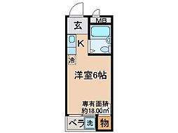 ハイツすぎさ 1Kの間取図画像