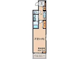 フリージア 1Kの間取図画像