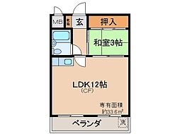 京阪京津線 四宮駅 徒歩6分の賃貸マンション 4階1LDKの間取り