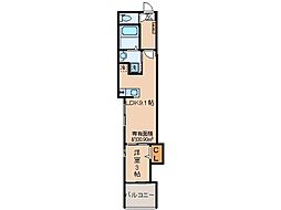 京阪本線 淀駅 徒歩6分の賃貸アパート 3階1LDKの間取り