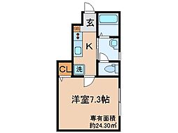 京都地下鉄東西線 椥辻駅 徒歩4分の賃貸アパート 1階1Kの間取り