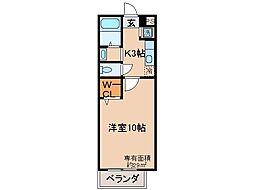 京阪本線 墨染駅 徒歩10分の賃貸アパート 1階1Kの間取り