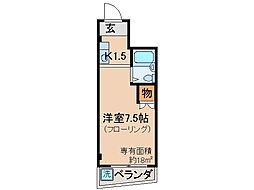 京阪本線 中書島駅 徒歩2分の賃貸マンション 8階1Kの間取り