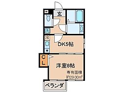 京阪本線 伏見桃山駅 徒歩2分の賃貸マンション 1階1DKの間取り