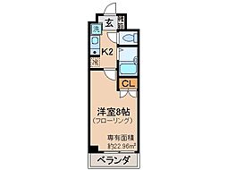 京阪宇治線 桃山南口駅 徒歩10分の賃貸マンション 1階1Kの間取り