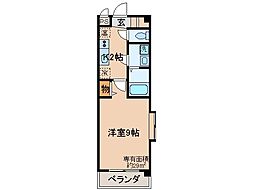 京阪本線 伏見桃山駅 徒歩1分の賃貸マンション 3階1Kの間取り