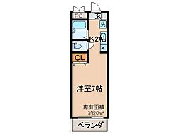 京阪本線 伏見桃山駅 徒歩2分の賃貸マンション 3階1Kの間取り