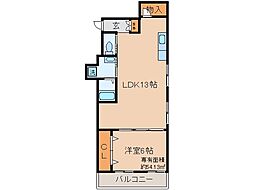 京阪本線 墨染駅 徒歩3分の賃貸マンション 4階1LDKの間取り