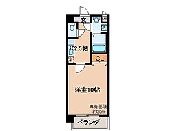 京阪本線 伏見桃山駅 徒歩5分の賃貸マンション 3階1Kの間取り