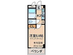 京阪本線 伏見桃山駅 徒歩6分の賃貸マンション 7階1Kの間取り