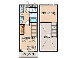 京都地下鉄東西線 椥辻駅 徒歩5分の賃貸マンション 3階1Kの間取り