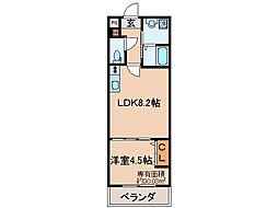 京阪本線 伏見桃山駅 徒歩10分の賃貸マンション 3階1LDKの間取り