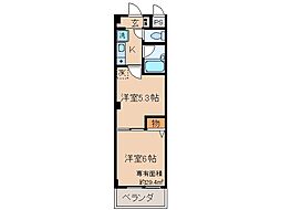 京阪本線 龍谷大前深草駅 徒歩5分の賃貸マンション 5階2Kの間取り