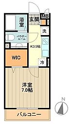 多摩都市モノレール 万願寺駅 徒歩4分の賃貸マンション 1階1Kの間取り