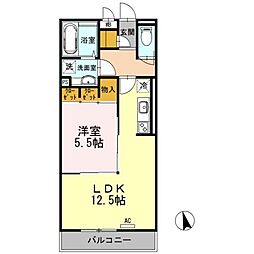 JR中央線 武蔵小金井駅 徒歩13分の賃貸アパート 3階1LDKの間取り
