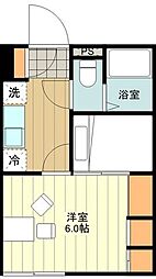 JR南武線 谷保駅 徒歩9分の賃貸マンション 1階1Kの間取り