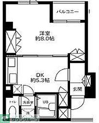 西武多摩川線 新小金井駅 徒歩4分の賃貸マンション 1階1Kの間取り