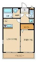 グラン・コンフォール 3階1LDKの間取り