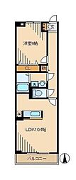 多摩都市モノレール 甲州街道駅 徒歩11分の賃貸マンション 1階1LDKの間取り