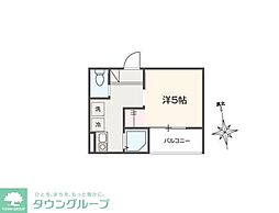 JR南武線 矢川駅 徒歩2分の賃貸アパート 3階1Kの間取り