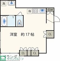 グリーンハイツタナカ 1LKの間取図画像