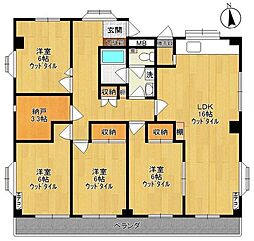 メゾン大津 4SLDKの間取図画像